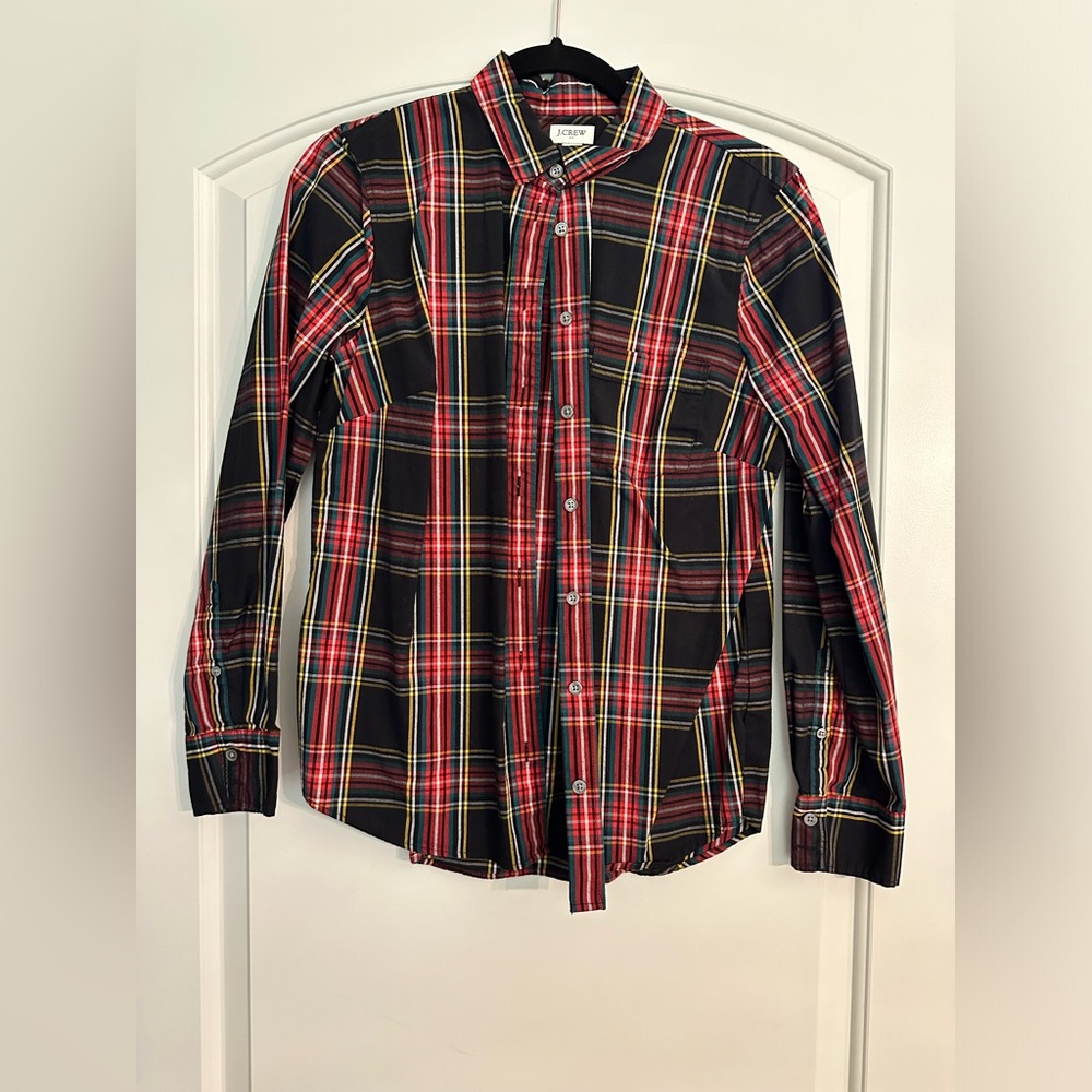 Women’s J.Crew Factory Tartan Plaid Button Up Shirt